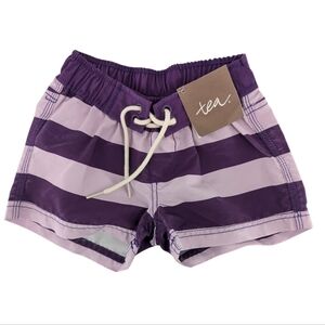 NWT Tea Swim Trunks Purple Striped Size 2t